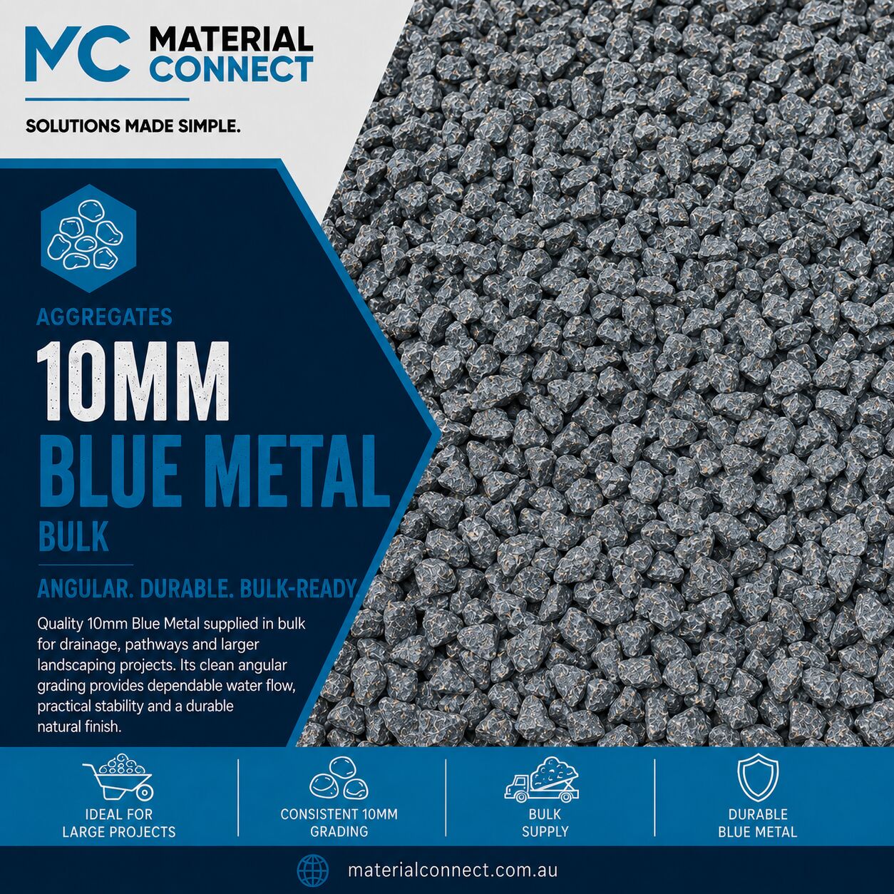 10mm Blue Metal bulk