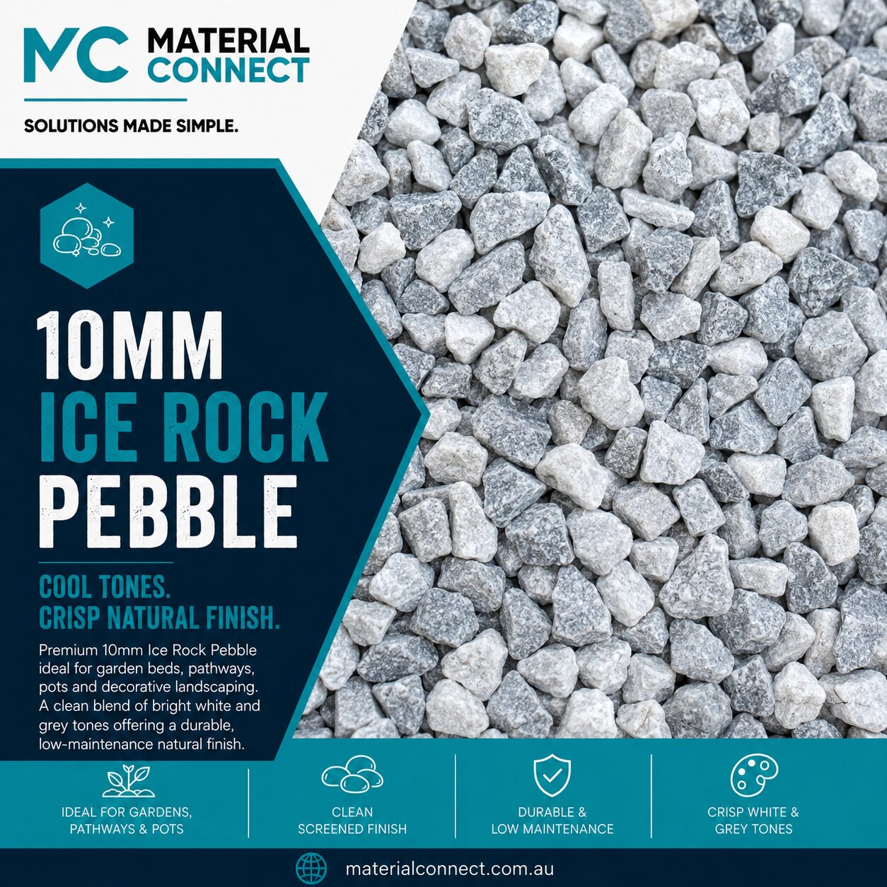 10mm Ice Rock Pebble