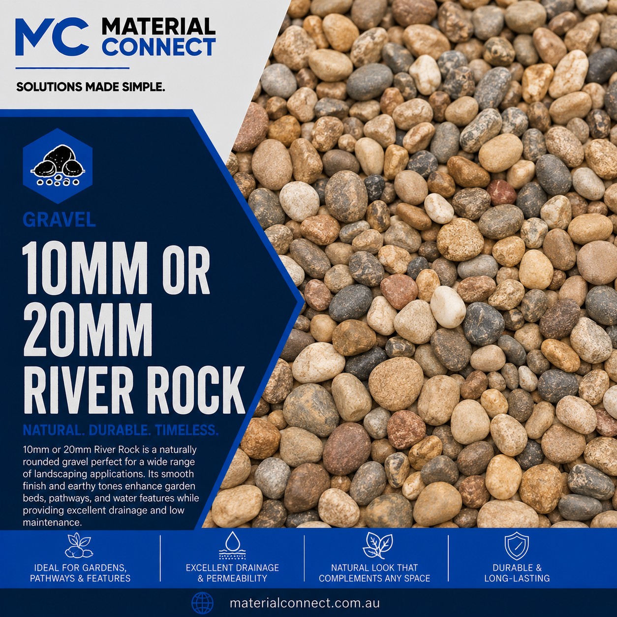10mm or 20mm River Rock
